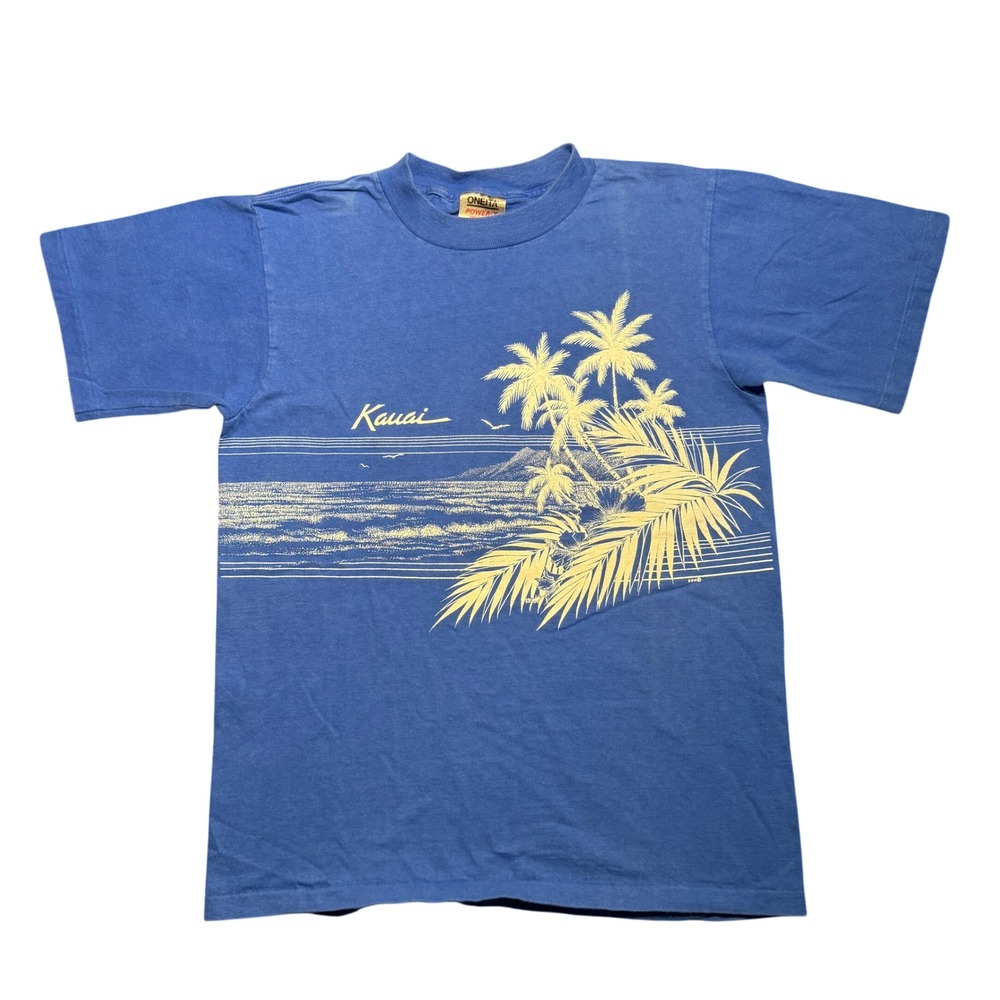 Vintage Kauai Hawaii Single Stitch T-Shirt Blue Mens Medium